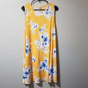 Bellamie Plus Stretch Floral Sleeveless Shift Dress